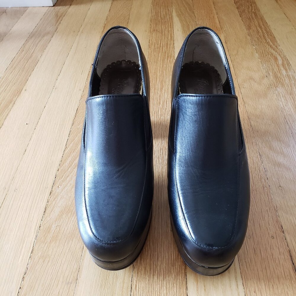 RARE Korean Black Platform Loafers | Deadstock K-Style | BRAND NEW Size 7 - Picture 2 of 9